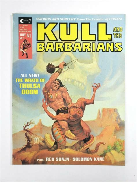 Kull And The Barbarians 2 Comic Magazine 1975 Feat Red Sonja And Solomon