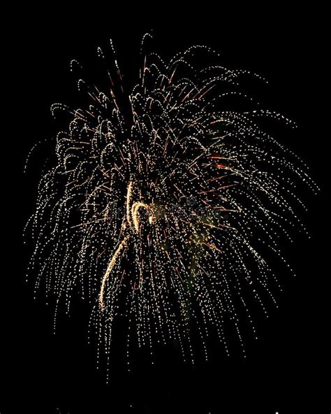 Long Exposure Fireworks On A Black Sky Stock Photo Image Of Firework