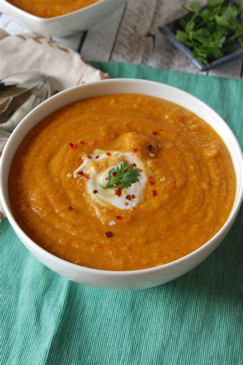 Chickpeas and red pepper coulis make a fresh and flavorful soup. moroccan lentil soup whole foods