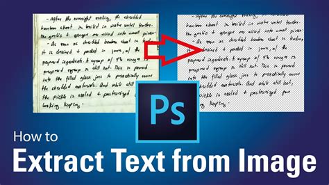 How To Extract Text From Image In Photoshop YouTube
