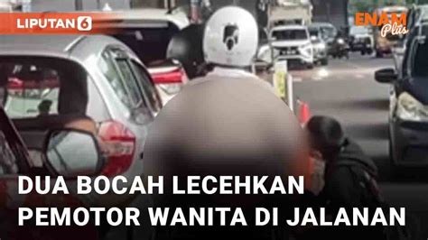 Miris Dua Bocah Lecehkan Pemotor Wanita Di Jalanan Bandung Liputan6