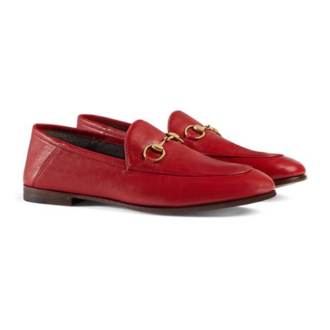 Gucci Leather Horsebit Loafer In Red Leather Red Lyst