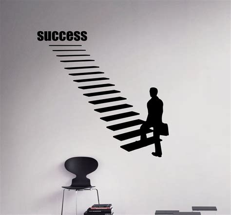 Success Motivational Career Ladder Wall Decal Vinyl Sticker