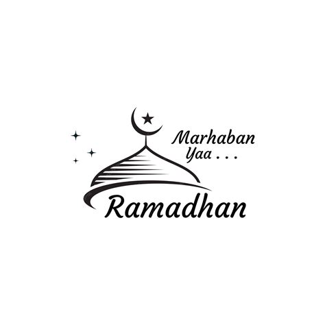 Premium Vector Marhaban Ya Ramadhan Logo Template And Islamic Symbol