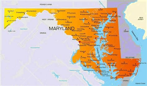 Map Of Maryland State Map Of Usa United States Maps