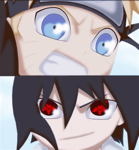 Naruto vs Sasuke chibi Fight by GEVDANO on DeviantArt