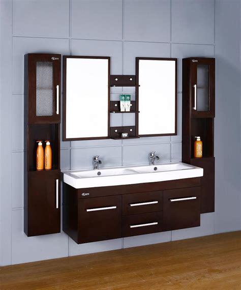 They take up very little space as they can be mounted. China Wooden Double Sink Wall Mounted Bathroom Vanities ...