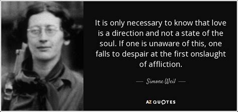 Simone Weil Quote It Is Only Necessary To Know That Love Is A