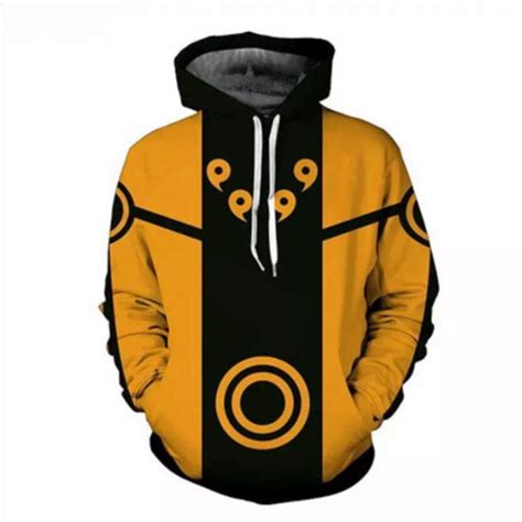Naruto Uzumaki Rikudou Sennin Mode Zip Up Hoodie Jacket Naruto Hoodi