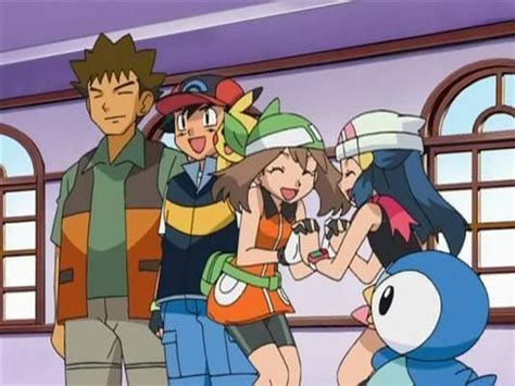 Brock Ash Ketchum Pikachu May Dawn And Piplup Pokemon Arte Pokemon