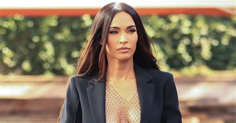 Megan Fox Goes Shirtless Under Blazer After Photo Shoot Popsugar Fashion