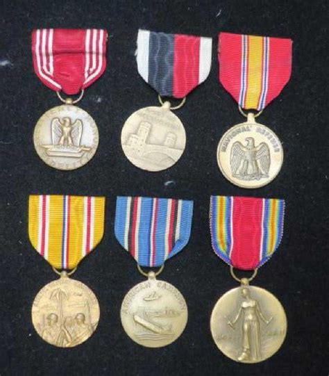 Us Army World War Ii Five Medal Set