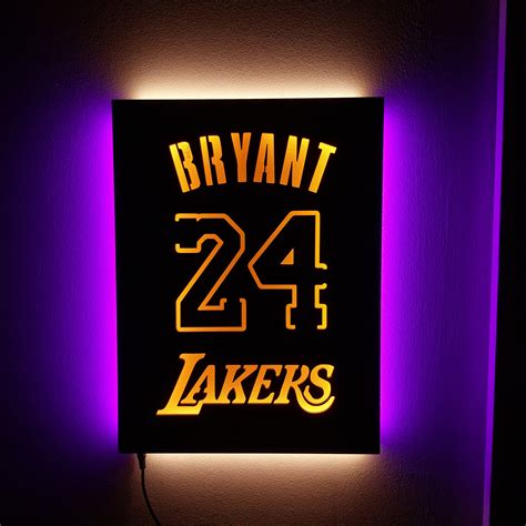 Kobe Bryant Wall Decor Los Angeles Lakers Wall Art Nba Wall Etsy
