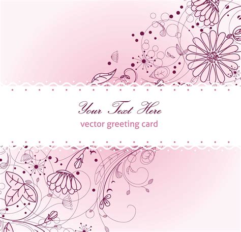 This resource source click here go to website. Floral greeting card violet vector | Free download