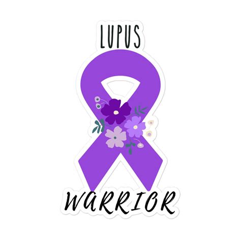 Lupus Warrior Sticker Lupus Stickers Purple Awareness Etsy