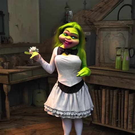 Shrek In A French Maid Costume Realistic Stable Diffusion Openart