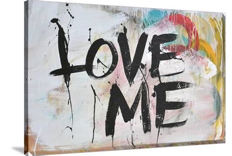 Love Me Stretched Canvas Print By