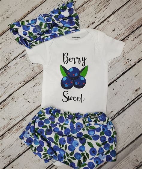 Berry Sweet Baby Girl Summer Outfit Cute Baby Girl Set Etsy