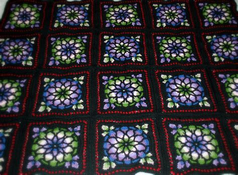 Ravelry Project Gallery For Stained Glass Window Afghan Pattern By