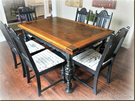 Combining a weathered antique blue and coffee finish with intricately carved legs, the table is elegant and rustic at once. Stacy's Table 005 | Stained table, Two tone table ...