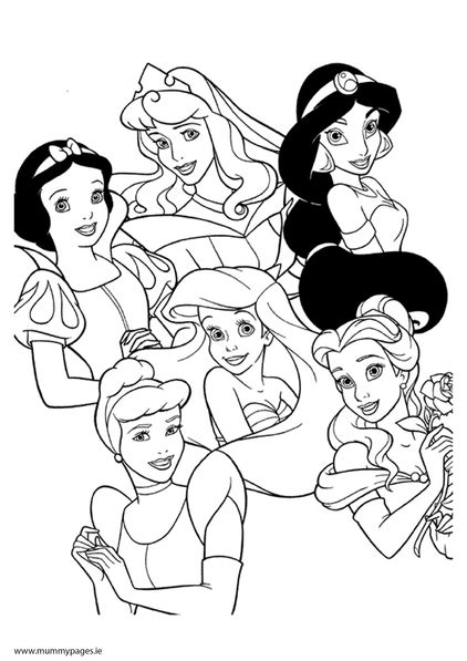 Maybe you would like to learn more about one of these? Disney Princesses Colouring Page | MummyPages.ie