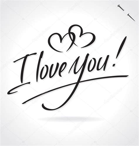 I Love You Calligraphy Lettering Hand Lettering