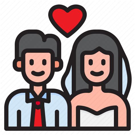 Groom Bride Wedding Marriage Couple Icon Download On Iconfinder