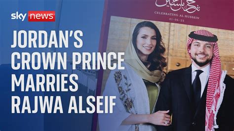 Jordans Crown Prince Hussein Marries Saudi Architect Rajwa Alseif Youtube