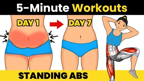 Min STANDING ABS Workout No Jumping Lose UPPER BELLY And LOWER BELLY Fat In Week YouTube