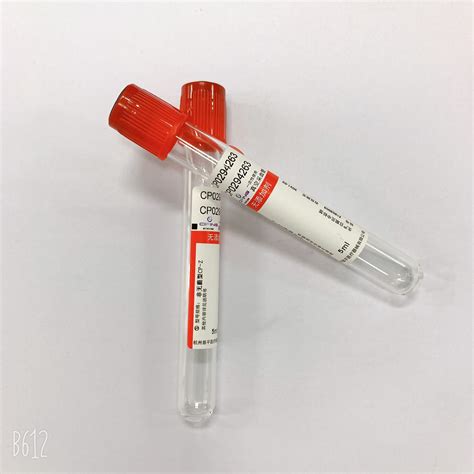 Sterile Plain Blood Collection Tube Red Cap Top X X X