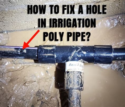 How Do I Fix A Hole In My Irrigation Pipe Gone App