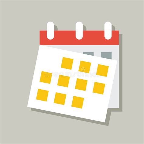 Calendar Icon Flat Design Vector Pixel Perfect Stock Vector