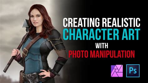 Online Course Realistic Character Design Photo Manipulation Concept