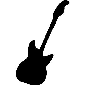 Download Electric guitar variant silhouette - Free music icons
