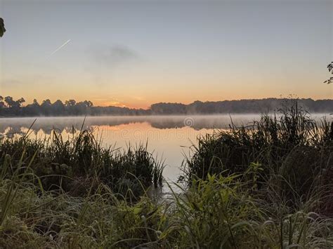 Lake In The Early Morning In Clear Autumn Weather Stock Photo Image