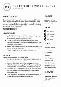 Recruiter Resume Example Resume Genius