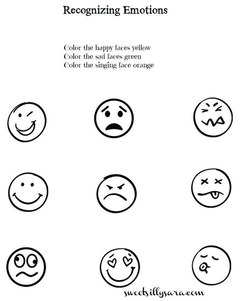 Free Preschool Emotions Printables