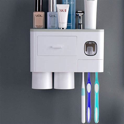 Wekity Multifunctional Wall Mounted Toothbrush Holder Automatic