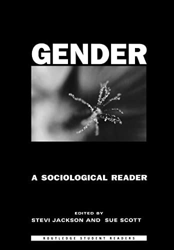 Gender A Sociological Reader By Jackson Stevi Scott Sue Good Soft Cover 2001 1st Edition