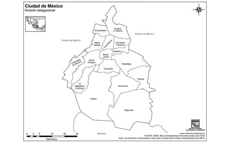 Mapa De La Ciudad De México Cdmx área Metropolitana México