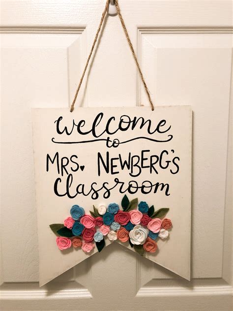 Classroom Teacher Welcome Sign Etsy In 2021 Teacher Welcome Signs Welcome Sign Teacher