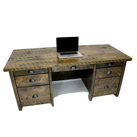 Rustic Excutive Office Desk Four Corner Furniture Bozeman Mt