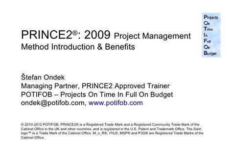 Prince2 2009 And Its Benefits
