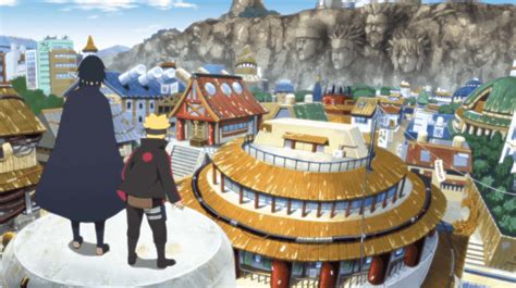 Download Uchiha Sasuke And Uzumaki Boruto Konoha Village Wallpaper