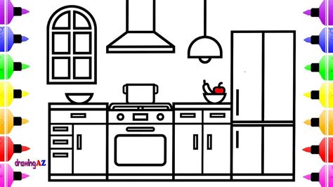 Kitchen Drawing Easy At Explore Collection Of