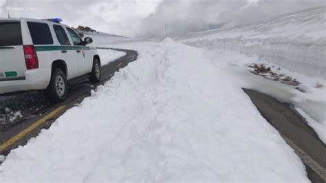 Deep Snow Drifts Close Trail Ridge Road In Rocky Mountain National Park