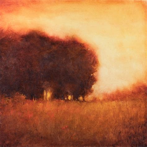 Oak Tree Sunset 12x12 Inches 2016 Oil Painting By Don Bishop Artfinder