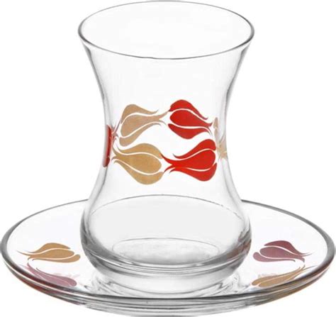 Lav Turkish Tea Glass Set Tulip Pcs Online Turkish Shopping Center