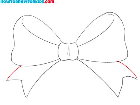 How To Draw A Bow Easy Drawing Tutorial For Kids