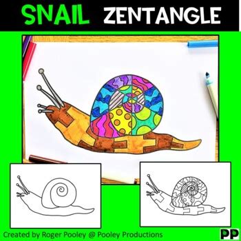 Kauri Snail Zentangle No Prep Coloring Page By Pooley Productions